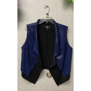 G. By Giuliana Blue Snakeskin Look Vest Size Medium